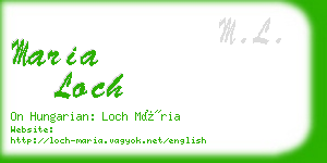 maria loch business card